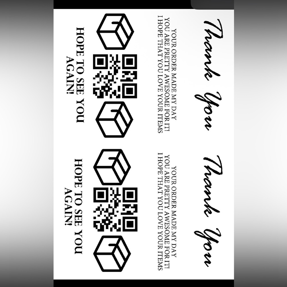 450 thank You stickers with QR Code